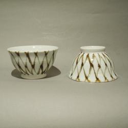 鉄絵網目文 飯茶わん